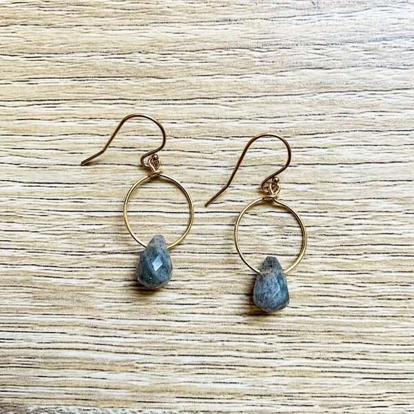 Bouces d'oreilles Trésor Labradorite