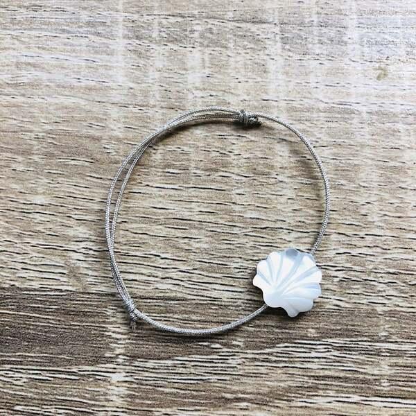 Bracelet Camille Coquilage nacre enfant argenté