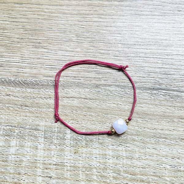 Bracelet réglable Carrie Opale rose