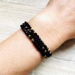 Collier bracelet Romy Spinelle noire