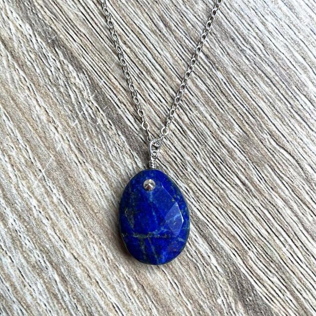 Collier Alma Lapis Lazuli bleu argent massif