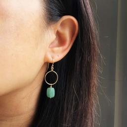 Boucles d'oreilles Rym Aventurine verte