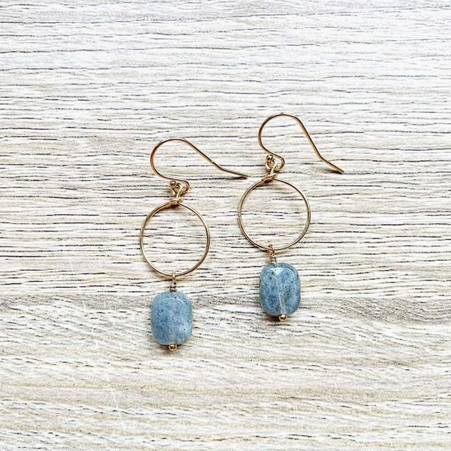 Boucles d'oreilles Rym Labradorite