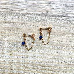 Boucles d'oreilles Lina Lapis Lazuli bleu