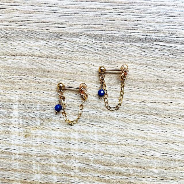 Boucles d'oreilles Lina Lapis Lazuli bleu