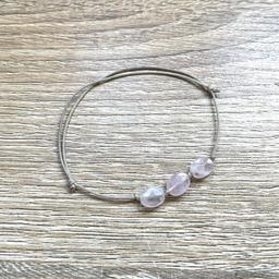 Bracelet Candy Quartz rose argenté