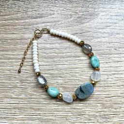 Bracelet Hélios Labradorite Amazonite