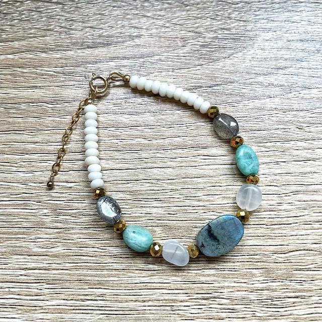 Bracelet Hélios Labradorite Amazonite