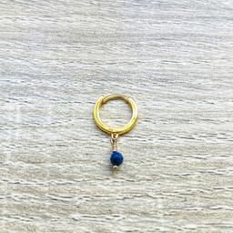 Mini Créole Lapis Lazuli argent doré