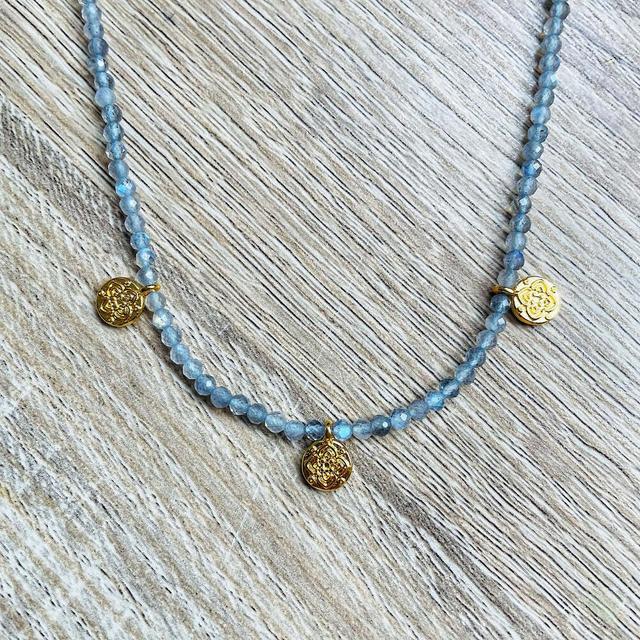 Collier Céleste Médailles Labradorite