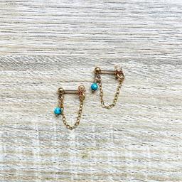 Boucles d'oreilles Lina Turquoise bleue