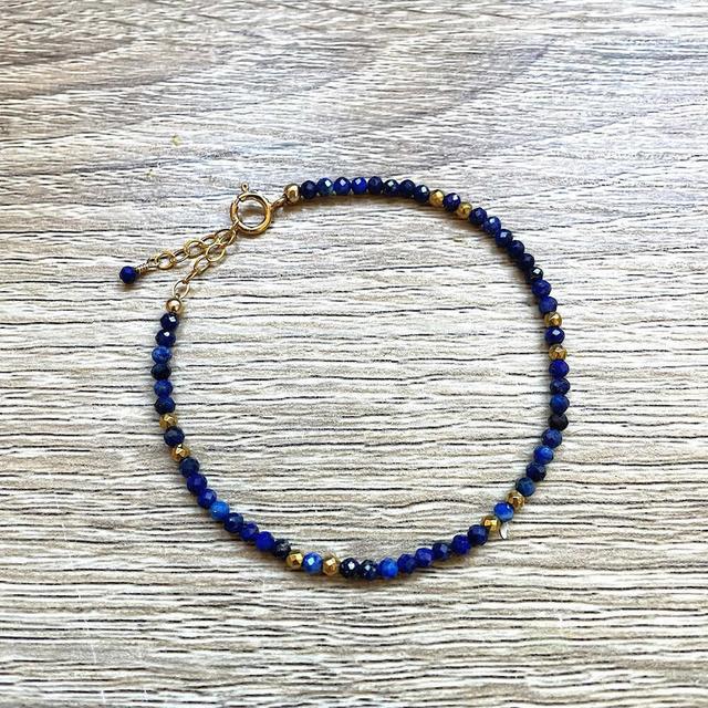 Bracelet Romy Lapis Lazuli Hématites dorées