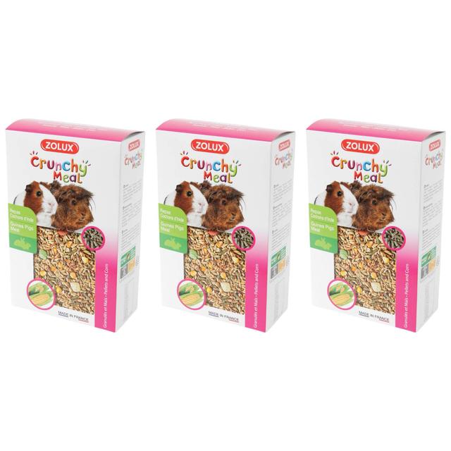 Aliment pour cochons d'Inde Crunchy meal 800 gr (Lot de 3)