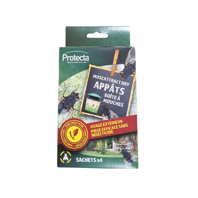 Sachets appâts boite à mouches x4