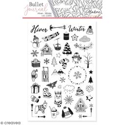 Tampons Stampo Bullet Journal - Hiver - 46 pcs