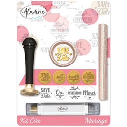 Kit pour cachet de cire - Mariage - 7 pcs