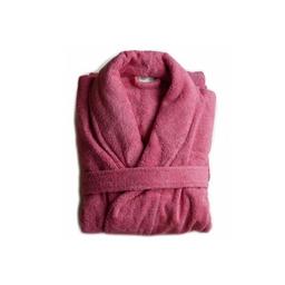 peignoir en coton bio, coloris framboise, taille l