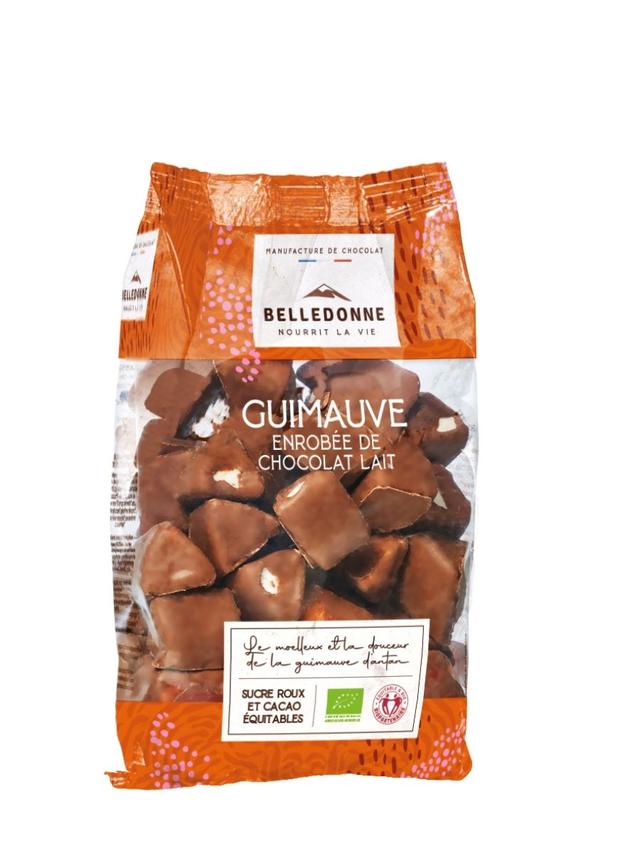 Guimauves enrobées de chocolat au lait 180g