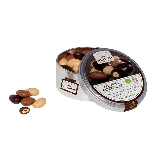 Amandes 3 chocolats 150g