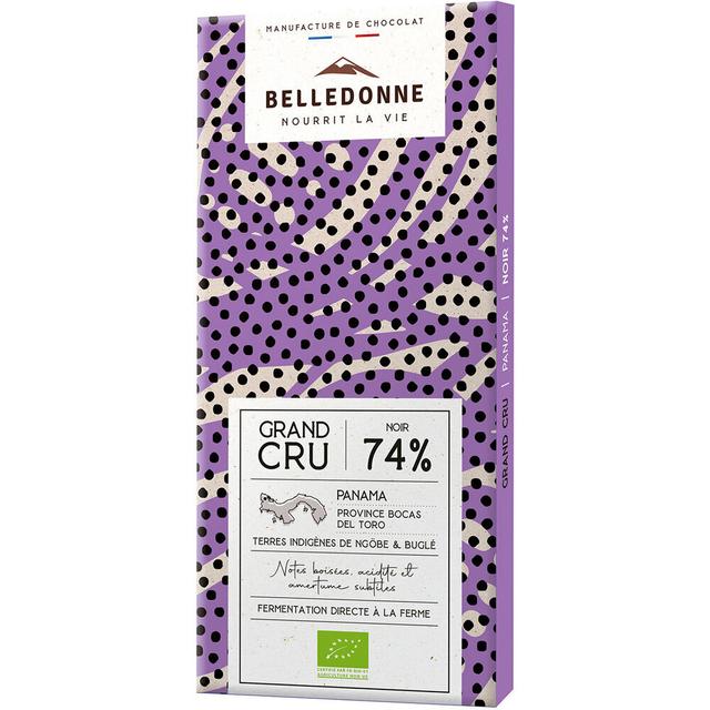 Tablette chocolat noir 74% origine Panama 100g