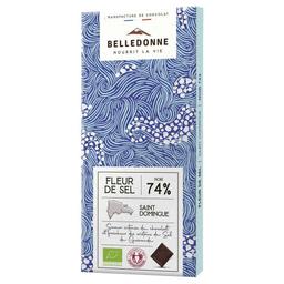 Tablette de chocolat noir 74% fleur de sel 100g