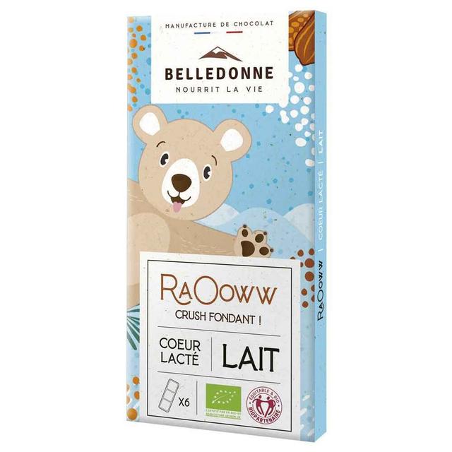 Tablettes de chocolat au lait coeur lacté 80g