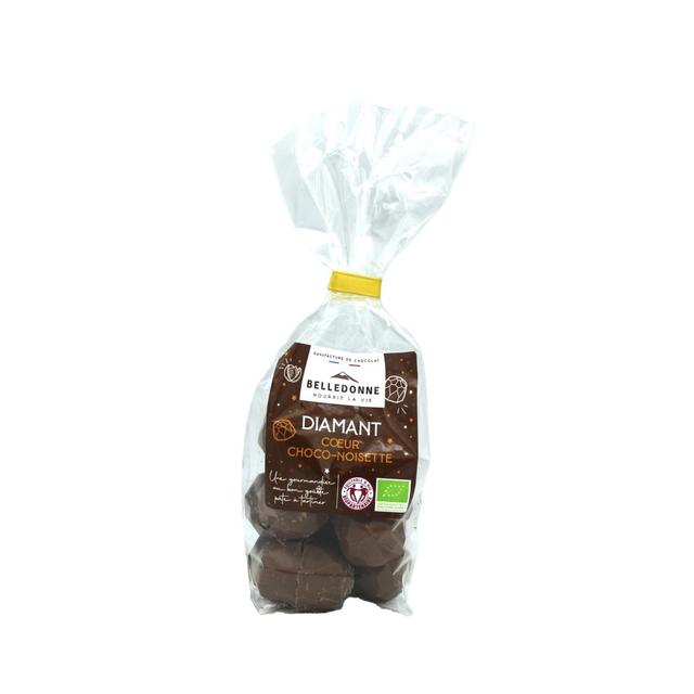 Diamant au chocolat au lait coeur choco-noisette 120g