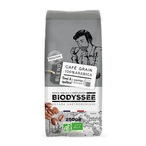 Café grain 100% arabica médium 250g bio