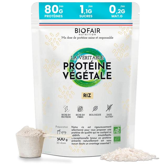 La véritable protéine végétale bio Riz brun - 500g