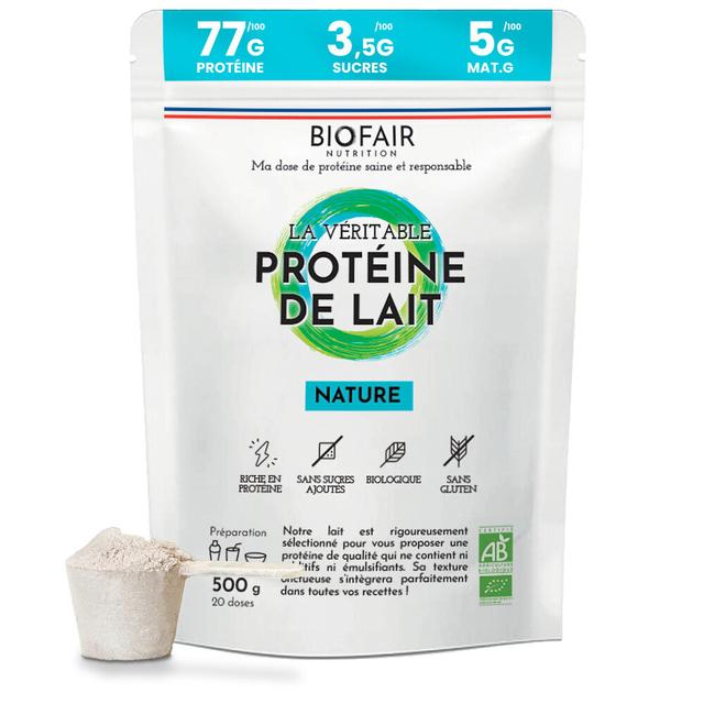 La véritable protéine de lait bio Nature - 500g