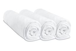 Lot de 3 Draps housse Jersey 100% Coton - 70x140 cm - Blanc