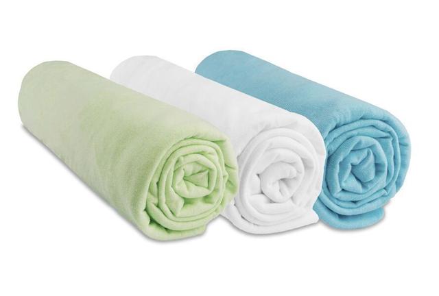 Lot de 3 Draps housse Jersey 100% Coton - 70x140 cm