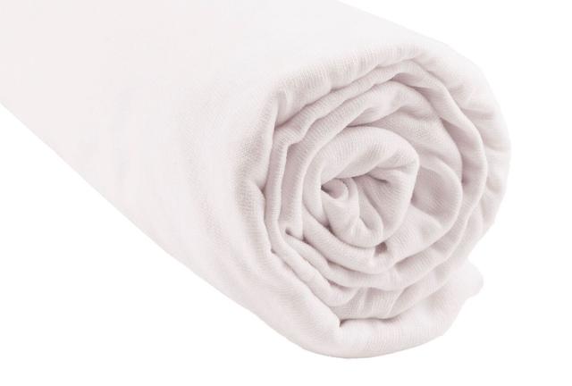 Drap housse 140x190 / 140x200 cm 100% Coton Bio Blanc