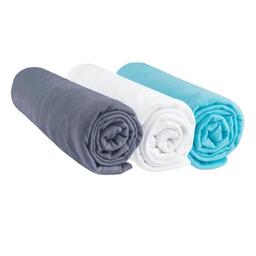 Lot de 3 Draps housse Jersey 100% Coton - 60x120 cm