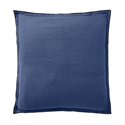 Taie d'oreiller 100% Lin Lavé, Taille 65x65 cm Couleur - Bleu