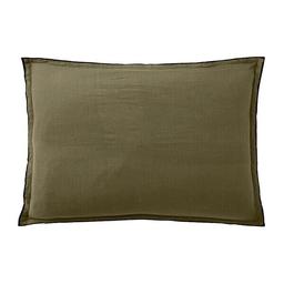 Taie d'oreiller 100% Lin Lavé, Taille 50x70 cm Couleur - Olive