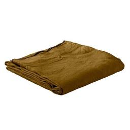 Drap plat 100% Lin Lavé, Taille 240x300 cm Couleur - Camel