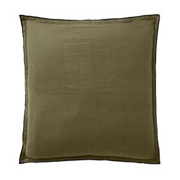 Taie d'oreiller 100% Lin Lavé, Taille 65x65 cm Couleur - Olive