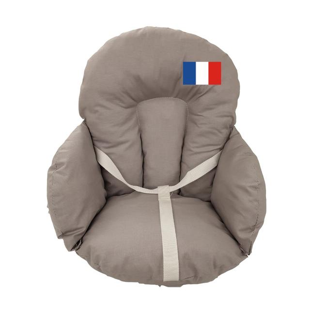 Coussin de chaise haute bébé Coton Enduit - Gris