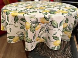 Nappe Ronde Lin Citron 140 cm