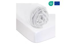 Drap housse 90x190 cm Bambou Blanc + Alèse Bambou