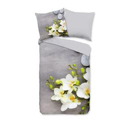 Parure de lit 140x200 / 220 cm microfiber no.30449 grey