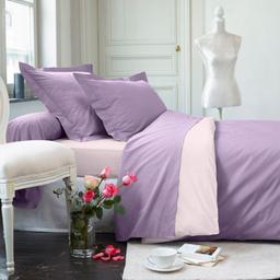 Parure de lit 240x260 cm Percale de Coton Lilas Violine