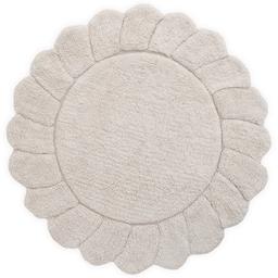 Tapis rond chambre enfant coton lavable"pétales" GABRIELLE