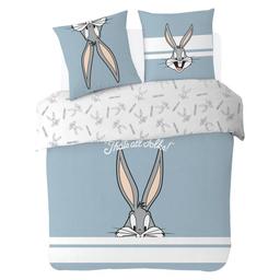 Parure de lit 200x200 cm Looney Tunes Bunny Bleu 100% coton