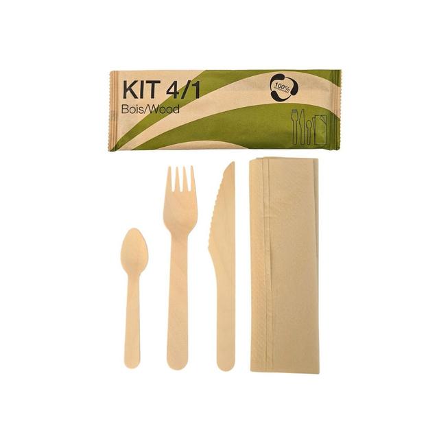 Kit couvert 4 en 1 sachet en papier par 50