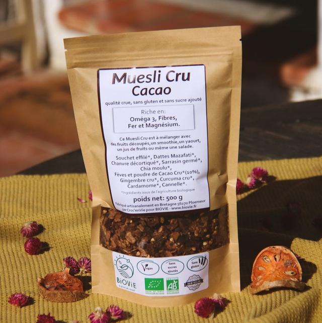 Muesli Cacao au Souchet cru - 500g