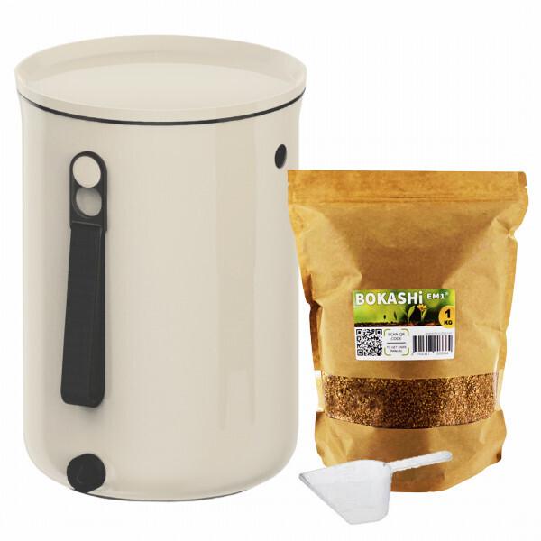 Bokashi Organko 2 Blanc (9,6L) + 1 kg d'Activateur EM-1