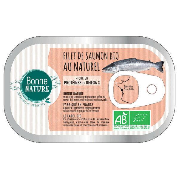 Filet de saumon bio au naturel 125g