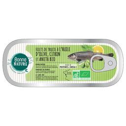 Filets de truite à l'huile d'olive citron et aneth bio 115g